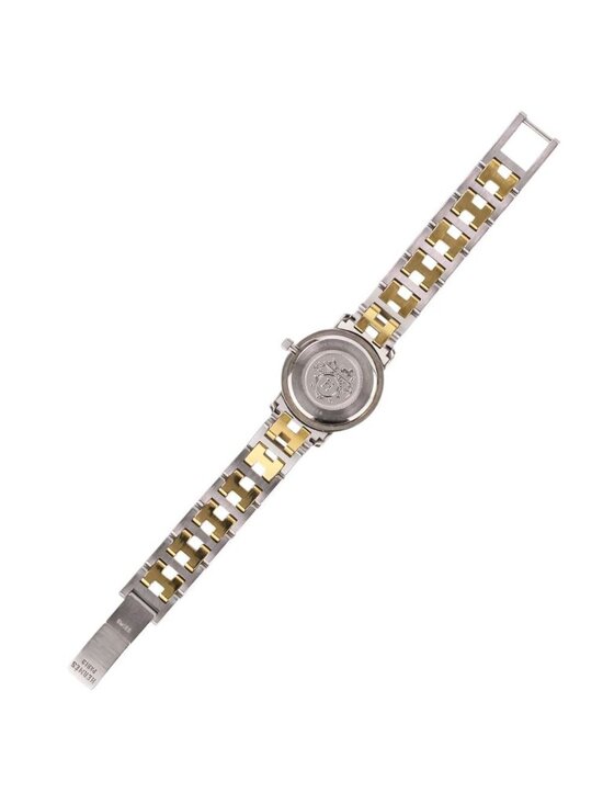 Hermes Clipper Quartz Watch White Dial Silver Color Gold main image 9
